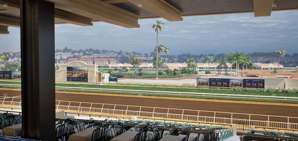 Del Mar Thoroughbred Club - Section First Turn Lvl 3 Tbl 750 Seat View
