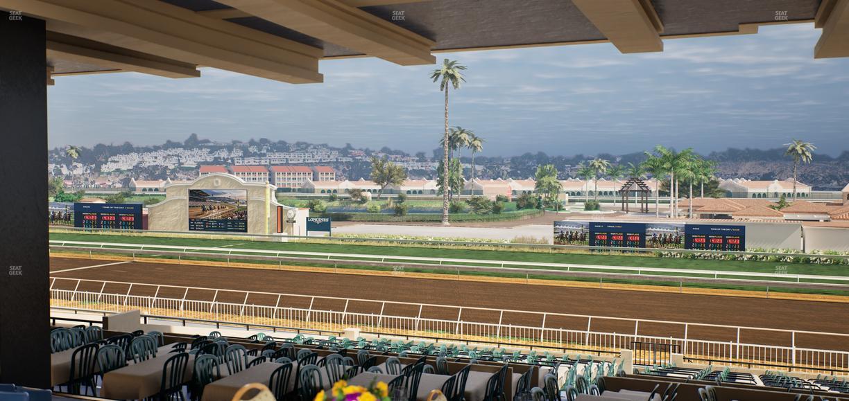 Del Mar Thoroughbred Club - Section First Turn Lvl 3 Tbl 751 Seat View