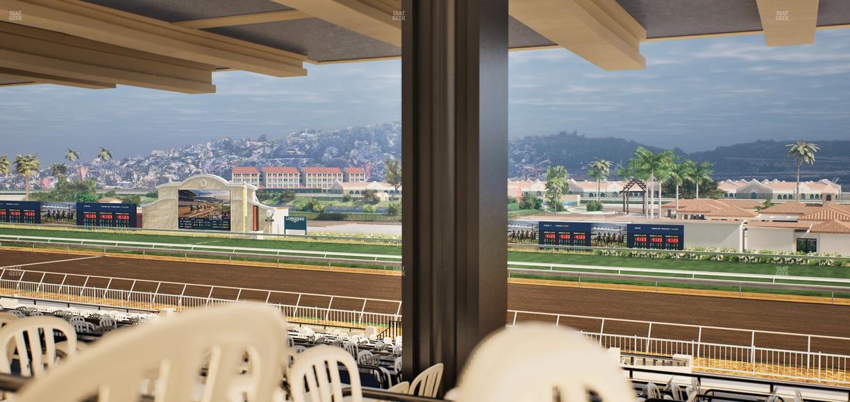Del Mar Thoroughbred Club - Section First Turn Lvl 3 Tbl 758 Seat View