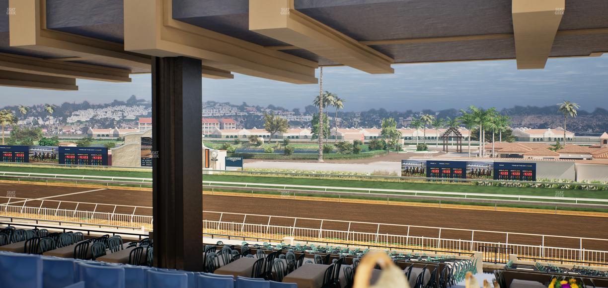 Del Mar Thoroughbred Club - Section First Turn Lvl 3 Tbl 850 Seat View