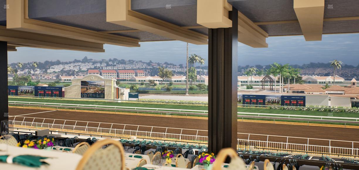 Del Mar Thoroughbred Club - Section First Turn Lvl 3 Tbl 853 Seat View