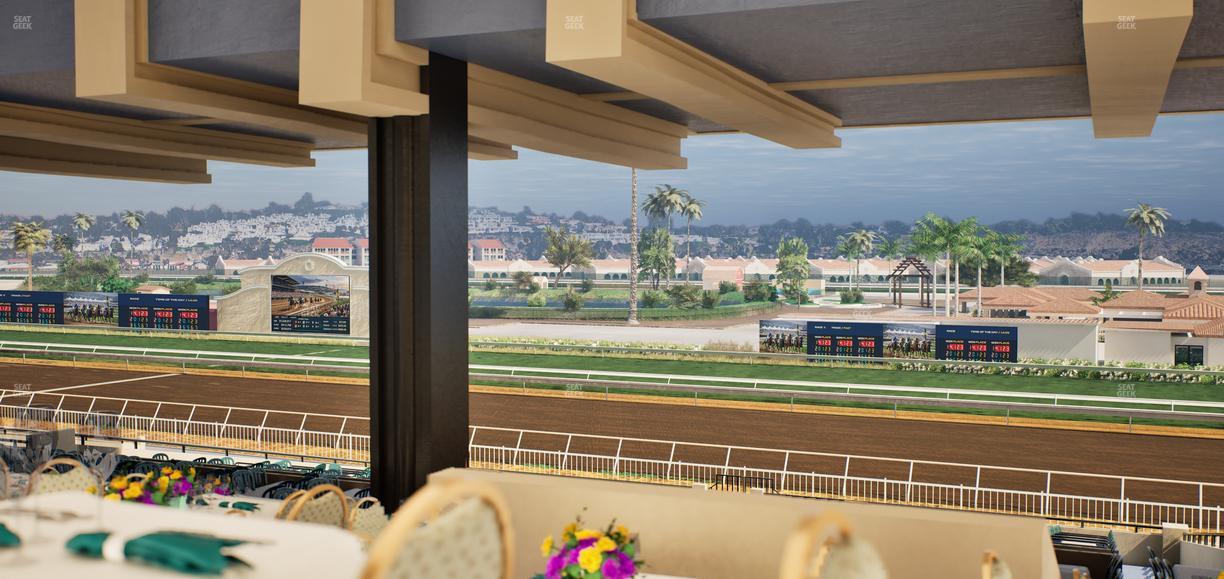 Del Mar Thoroughbred Club - Section First Turn Lvl 3 Tbl 855 Seat View
