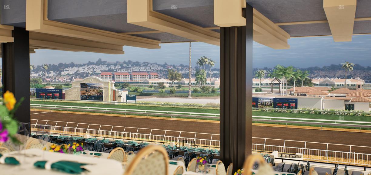 Del Mar Thoroughbred Club - Section First Turn Lvl 3 Tbl 858 Seat View