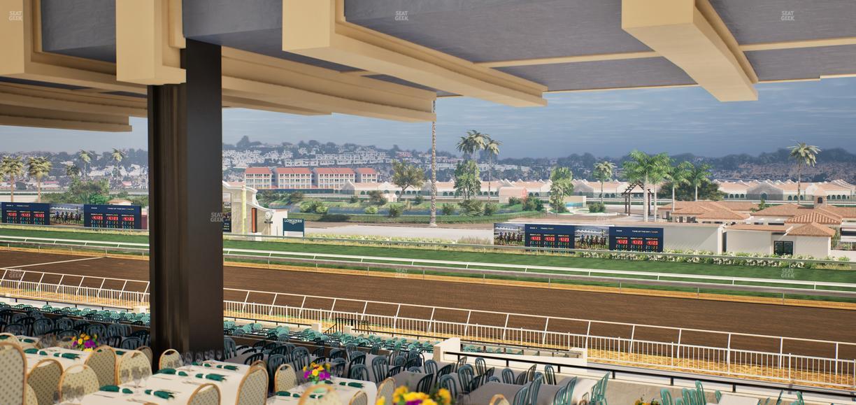 Del Mar Thoroughbred Club - Section First Turn Lvl 3 Tbl 860 Seat View