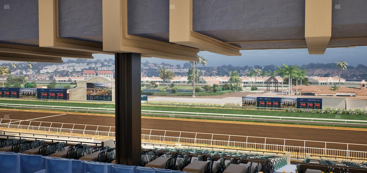 Del Mar Thoroughbred Club - Section First Turn Lvl 3 Tbl 950 Seat View