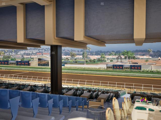 Del Mar Thoroughbred Club - Section First Turn Lvl 3 Tbl 950 Seat View