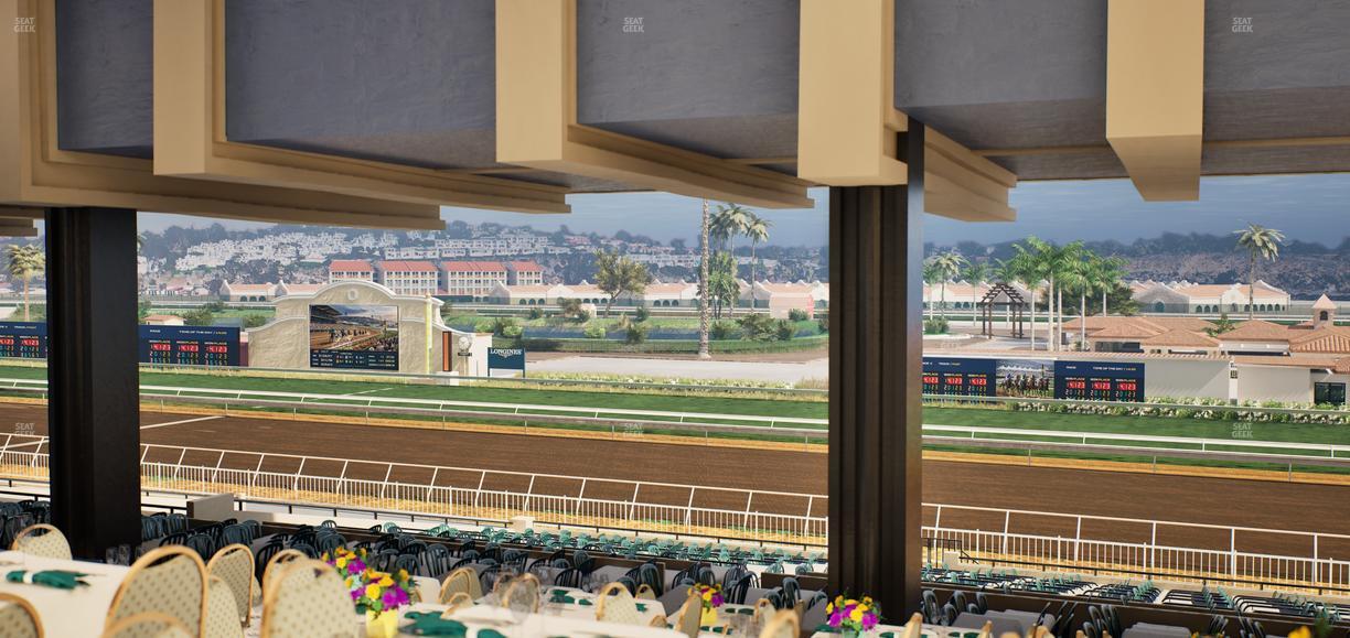 Del Mar Thoroughbred Club - Section First Turn Lvl 3 Tbl 953 Seat View