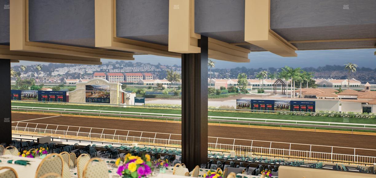 Del Mar Thoroughbred Club - Section First Turn Lvl 3 Tbl 954 Seat View