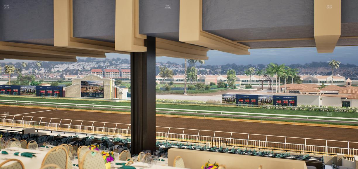 Del Mar Thoroughbred Club - Section First Turn Lvl 3 Tbl 955 Seat View