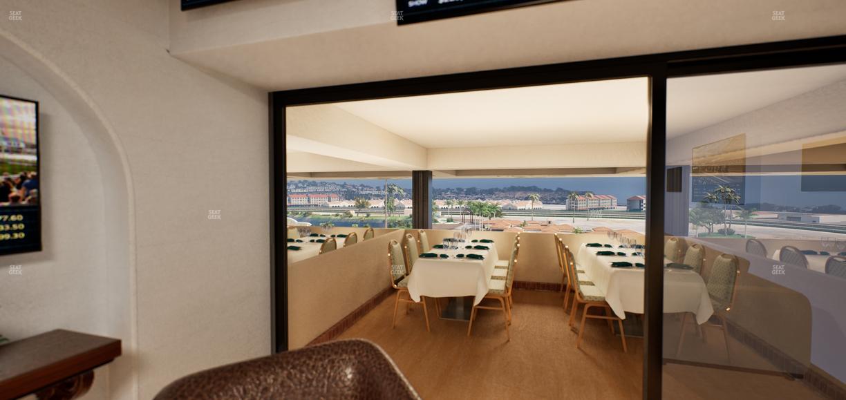 Del Mar Thoroughbred Club - Section Luxury Suite M Seat View