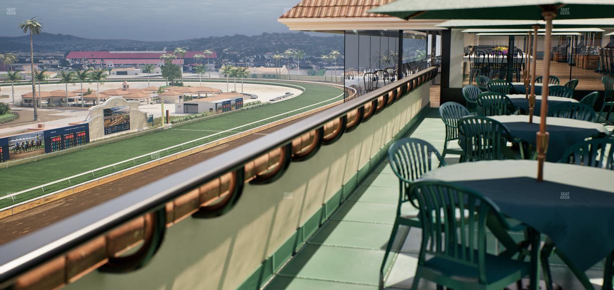 Del Mar Thoroughbred Club - Section Seabiscuit Skyroom Patio Lvl 6 Seat View
