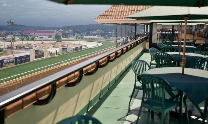 Del Mar Thoroughbred Club - Section Seabiscuit Skyroom Patio Lvl 6 Seat View