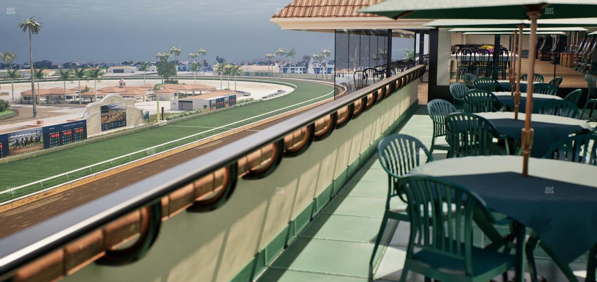 Del Mar Thoroughbred Club - Section Seabiscuit Skyroom Patio Lvl 6 Seat View