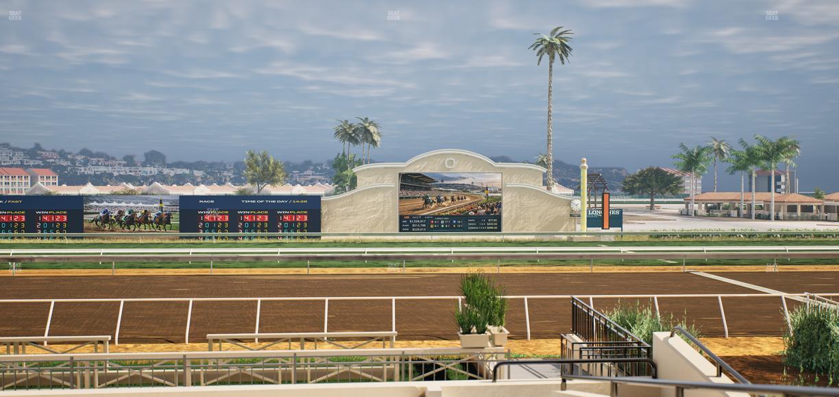 Del Mar Thoroughbred Club - Section Stretch Run Box 1 F Lvl 1 Seat View