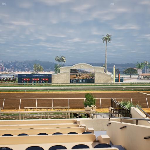 Del Mar Thoroughbred Club - Section Stretch Run Box 1 F Lvl 1 Seat View