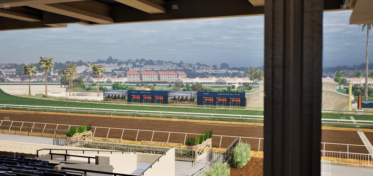Del Mar Thoroughbred Club - Section Stretch Run Box 1 H Lvl 3 Seat View