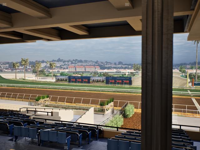 Del Mar Thoroughbred Club - Section Stretch Run Box 1 H Lvl 3 Seat View