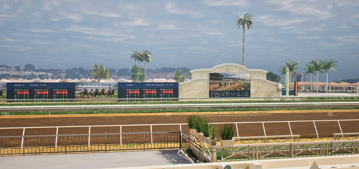 Del Mar Thoroughbred Club - Section Stretch Run Box 10 E Lvl 1 Seat View