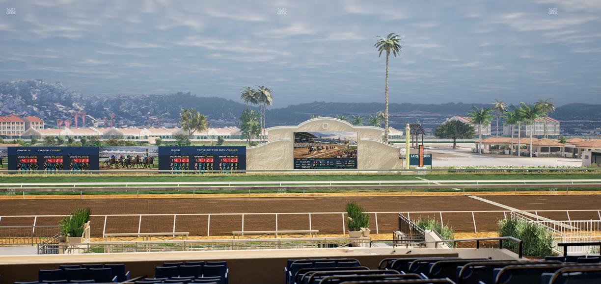 Del Mar Thoroughbred Club - Section Stretch Run Box 10 E Lvl 3 Seat View