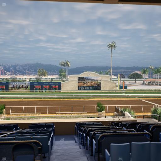 Del Mar Thoroughbred Club - Section Stretch Run Box 10 E Lvl 3 Seat View