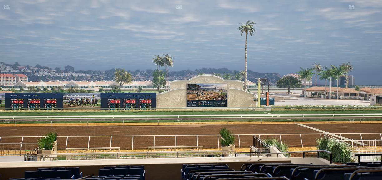 Del Mar Thoroughbred Club - Section Stretch Run Box 10 E Lvl 3 Seat View