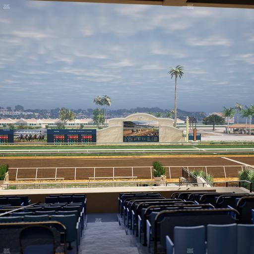 Del Mar Thoroughbred Club - Section Stretch Run Box 10 E Lvl 3 Seat View