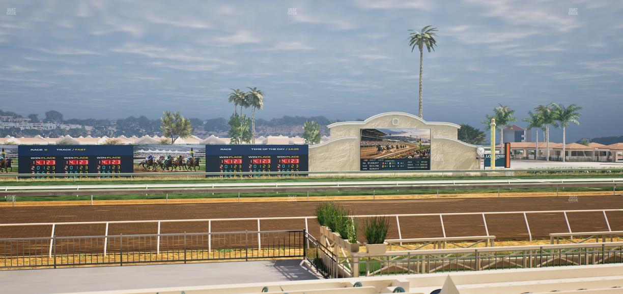 Del Mar Thoroughbred Club - Section Stretch Run Box 10 F Lvl 1 Seat View
