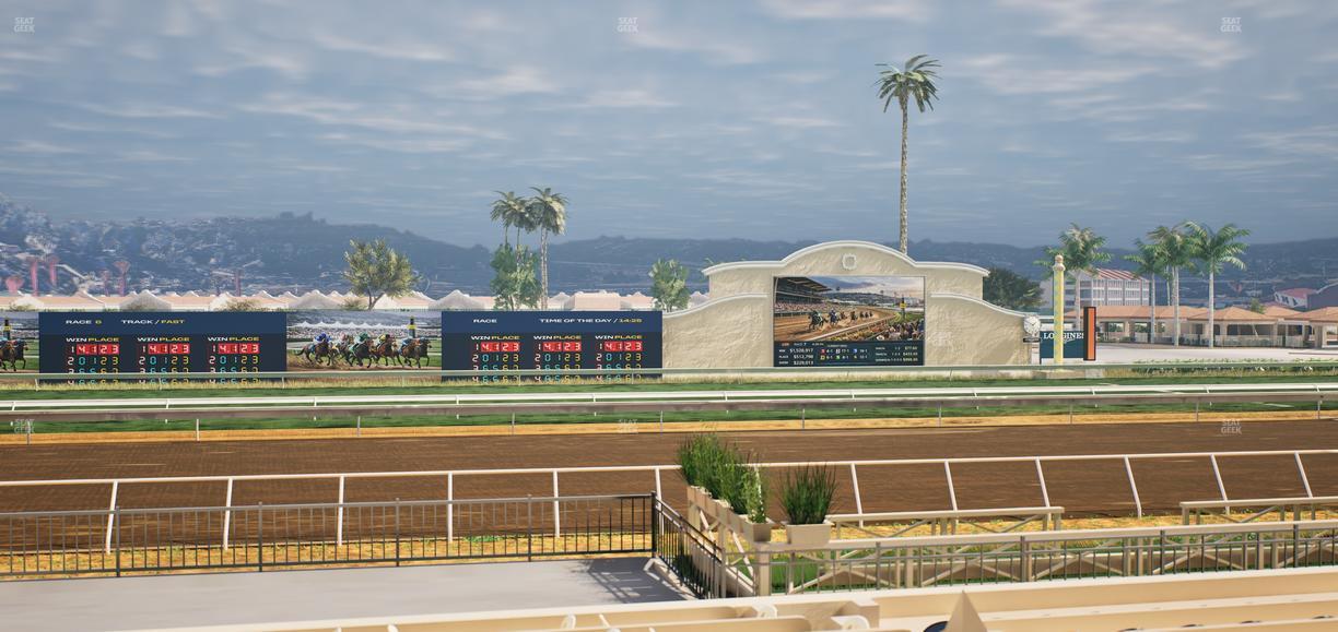 Del Mar Thoroughbred Club - Section Stretch Run Box 10 F Lvl 1 Seat View