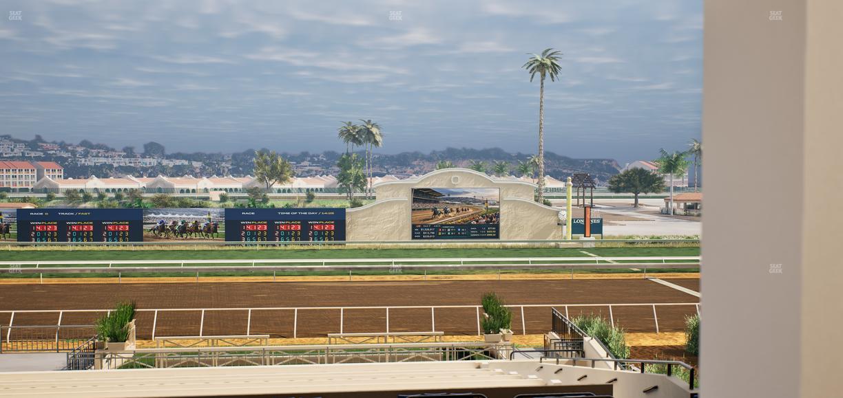 Del Mar Thoroughbred Club - Section Stretch Run Box 10 G Lvl 3 Seat View