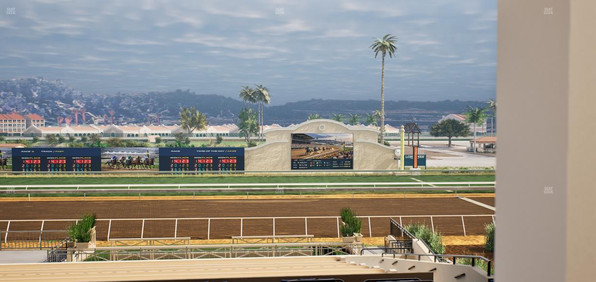 Del Mar Thoroughbred Club - Section Stretch Run Box 10 G Lvl 3 Seat View