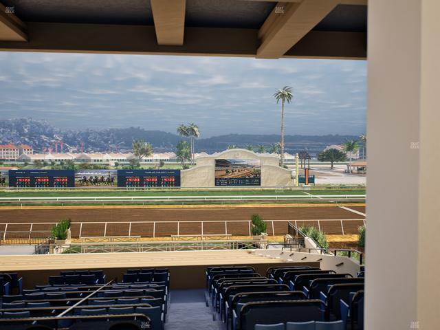 Del Mar Thoroughbred Club - Section Stretch Run Box 10 G Lvl 3 Seat View