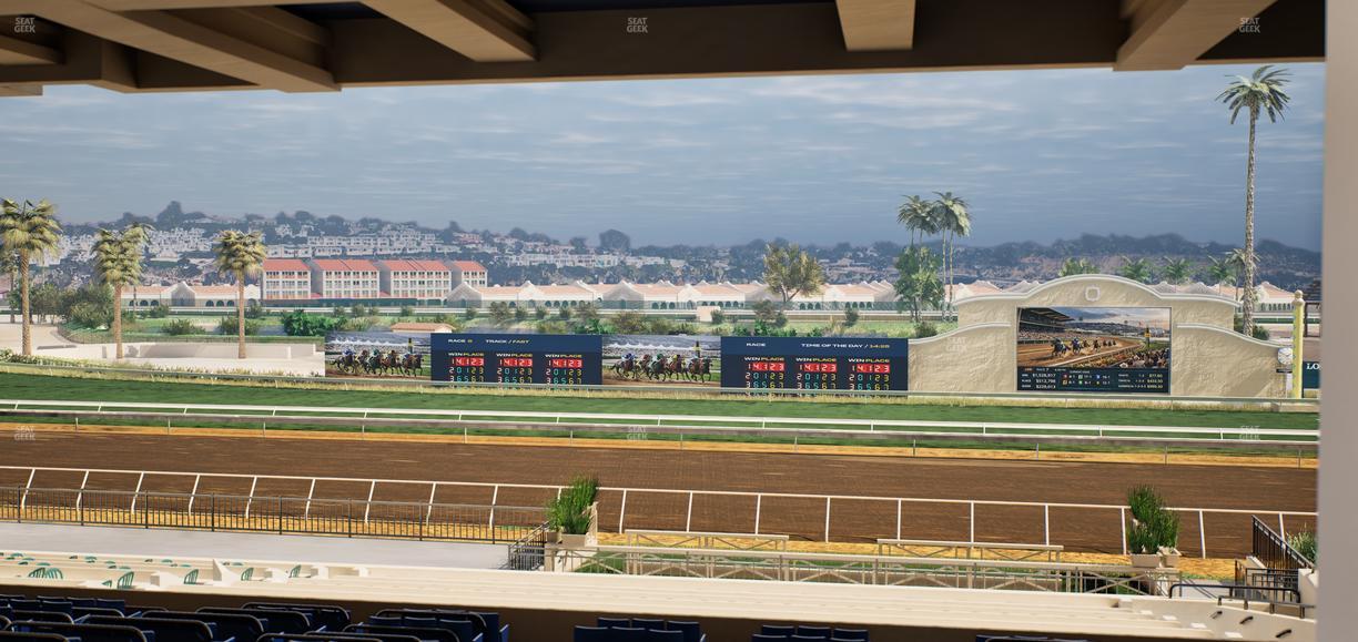 Del Mar Thoroughbred Club - Section Stretch Run Box 10 H Lvl 3 Seat View