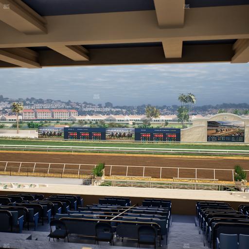 Del Mar Thoroughbred Club - Section Stretch Run Box 10 H Lvl 3 Seat View