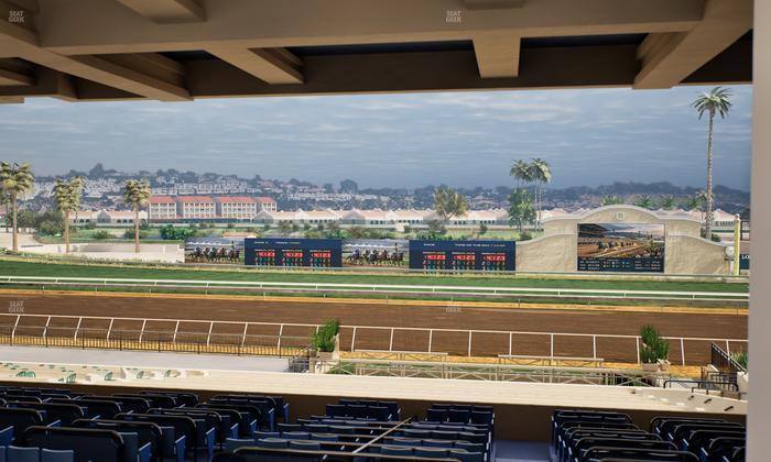 Del Mar Thoroughbred Club - Section Stretch Run Box 10 H Lvl 3 Seat View