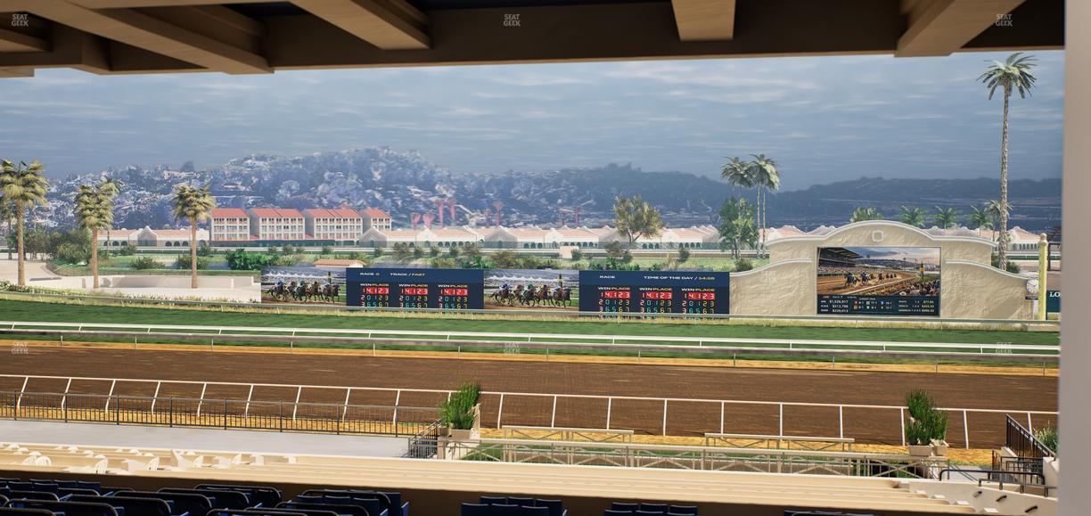 Del Mar Thoroughbred Club - Section Stretch Run Box 10 H Lvl 3 Seat View