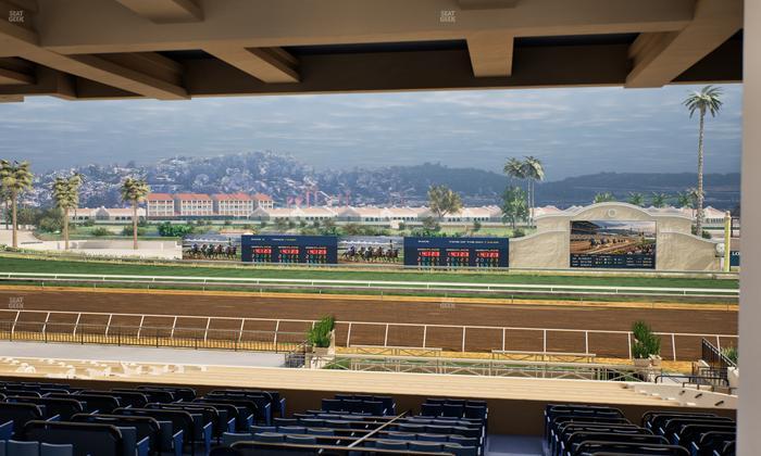 Del Mar Thoroughbred Club - Section Stretch Run Box 10 H Lvl 3 Seat View