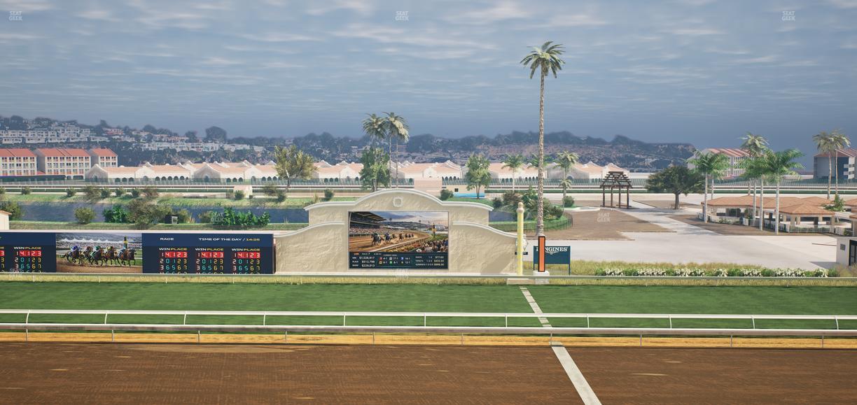 Del Mar Thoroughbred Club - Section Stretch Run Box 10 J Lvl 4 Seat View