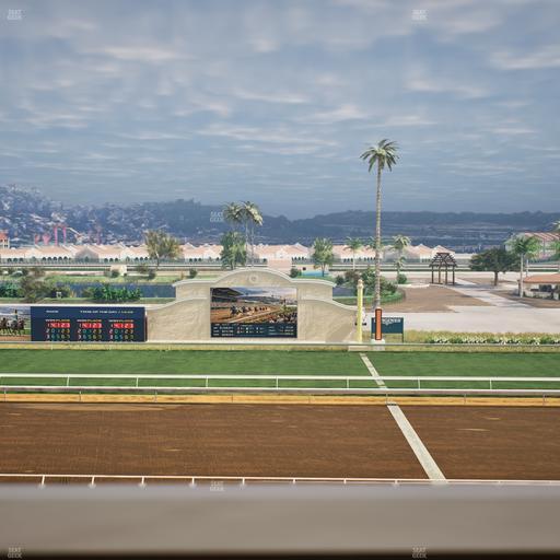 Del Mar Thoroughbred Club - Section Stretch Run Box 10 J Lvl 4 Seat View