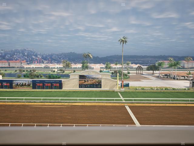 Del Mar Thoroughbred Club - Section Stretch Run Box 10 J Lvl 4 Seat View