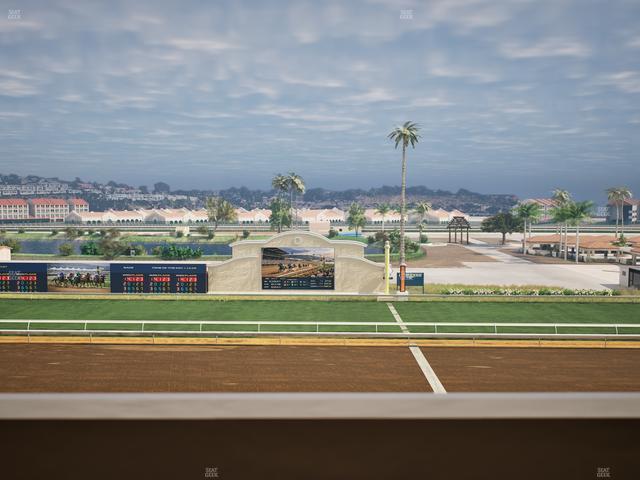 Del Mar Thoroughbred Club - Section Stretch Run Box 10 K Lvl 4 Seat View