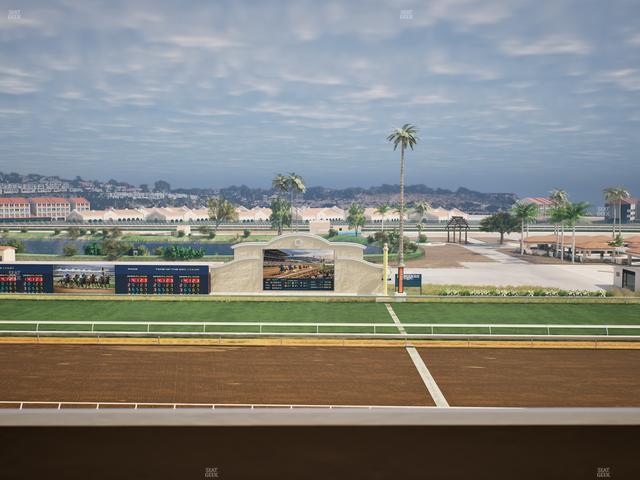 Del Mar Thoroughbred Club - Section Stretch Run Box 10 L Lvl 4 Seat View