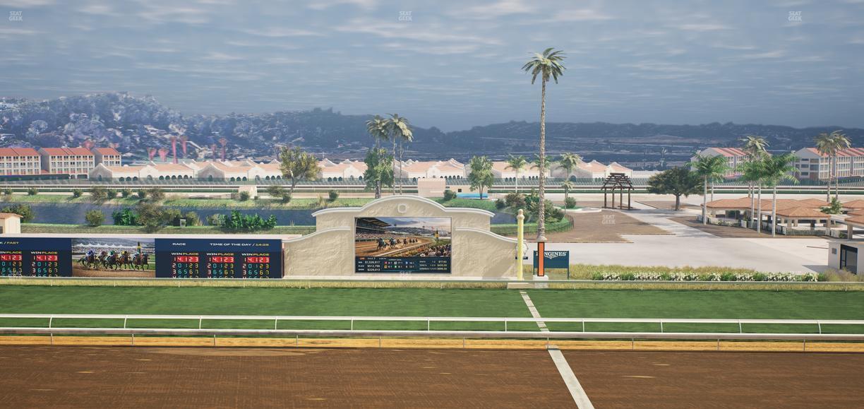 Del Mar Thoroughbred Club - Section Stretch Run Box 10 L Lvl 4 Seat View