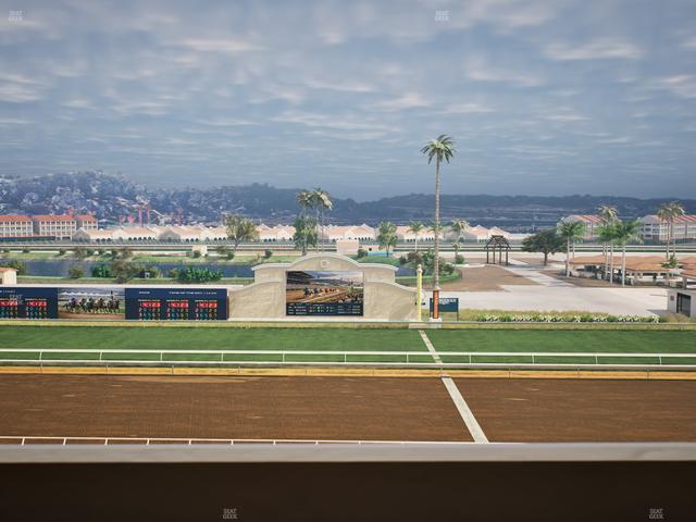 Del Mar Thoroughbred Club - Section Stretch Run Box 10 L Lvl 4 Seat View
