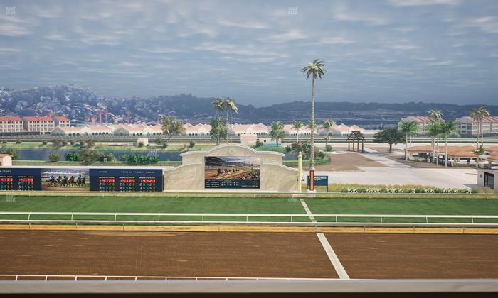 Del Mar Thoroughbred Club - Section Stretch Run Box 10 L Lvl 4 Seat View
