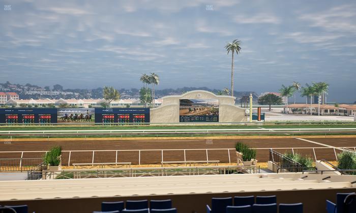 Del Mar Thoroughbred Club - Section Stretch Run Box 11 C Lvl 2 Seat View