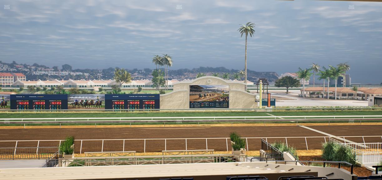 Del Mar Thoroughbred Club - Section Stretch Run Box 11 G Lvl 3 Seat View