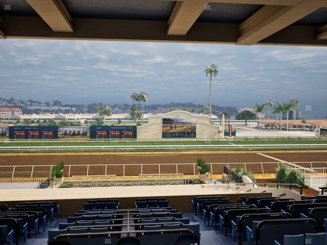 Del Mar Thoroughbred Club - Section Stretch Run Box 11 G Lvl 3 Seat View