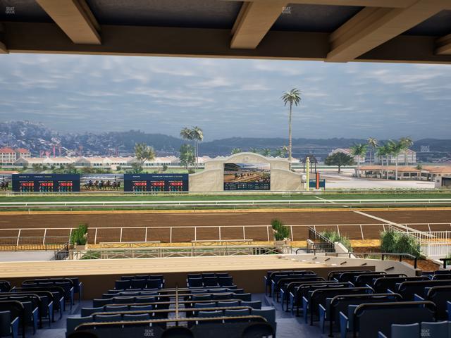 Del Mar Thoroughbred Club - Section Stretch Run Box 11 G Lvl 3 Seat View