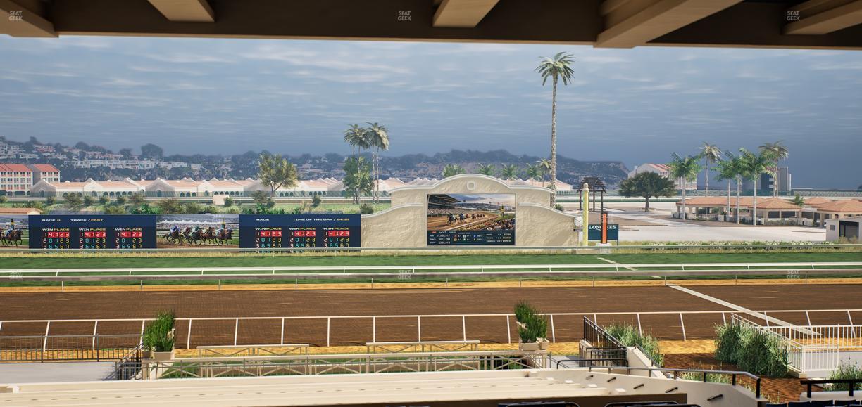 Del Mar Thoroughbred Club - Section Stretch Run Box 11 H Lvl 3 Seat View