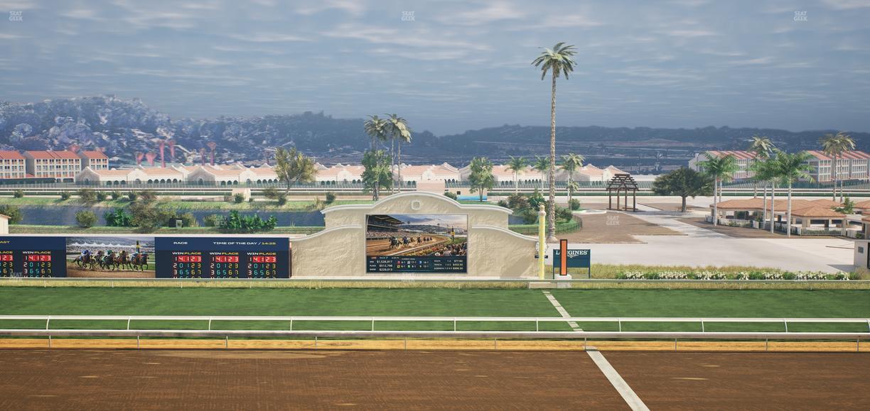 Del Mar Thoroughbred Club - Section Stretch Run Box 11 J Lvl 4 Seat View